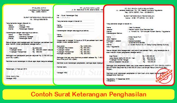 Detail Contoh Surat Keterangan Penghasilan Wirausaha Nomer 42