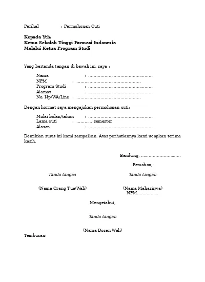 Detail Contoh Surat Keterangan Pindah Kuliah 2010 Nomer 32