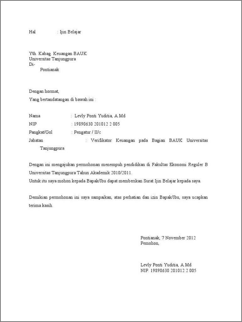Detail Contoh Surat Keterangan Pindah Kuliah 2010 Nomer 41