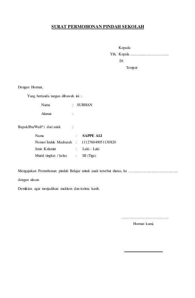 Detail Contoh Surat Keterangan Pindah Sekolah Nomer 53