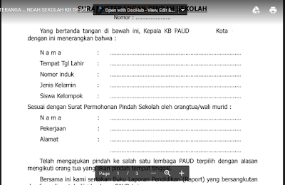 Detail Contoh Surat Keterangan Pindah Sekolah Tk Nomer 36