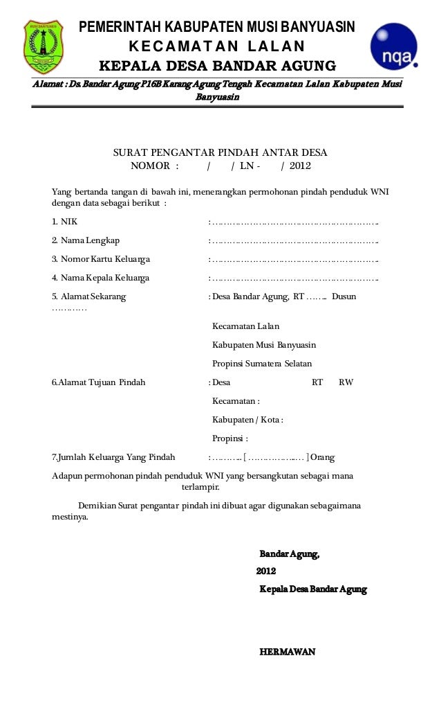 Detail Contoh Surat Keterangan Pindah Tempat Tinggal Nomer 21