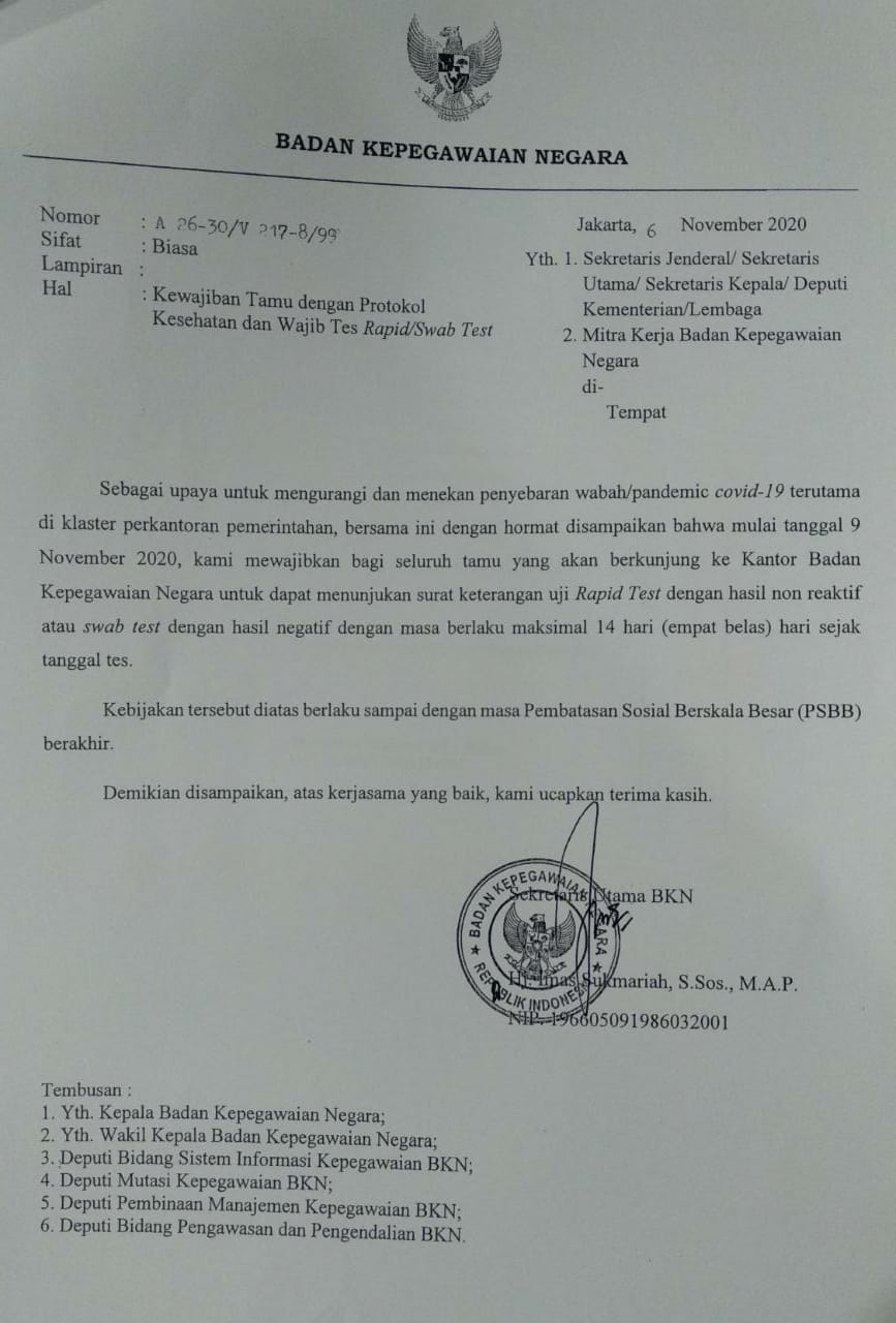 Contoh Surat Keterangan Rapid Test - KibrisPDR