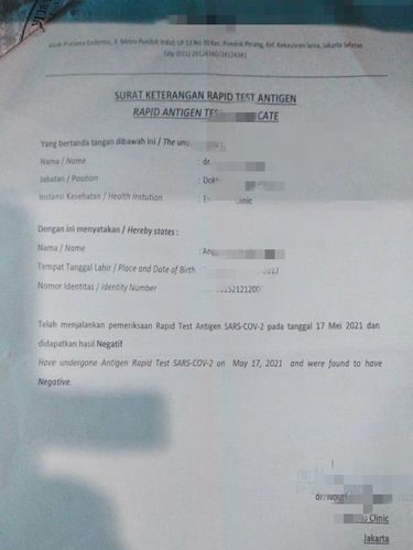 Detail Contoh Surat Keterangan Rapid Test Nomer 27