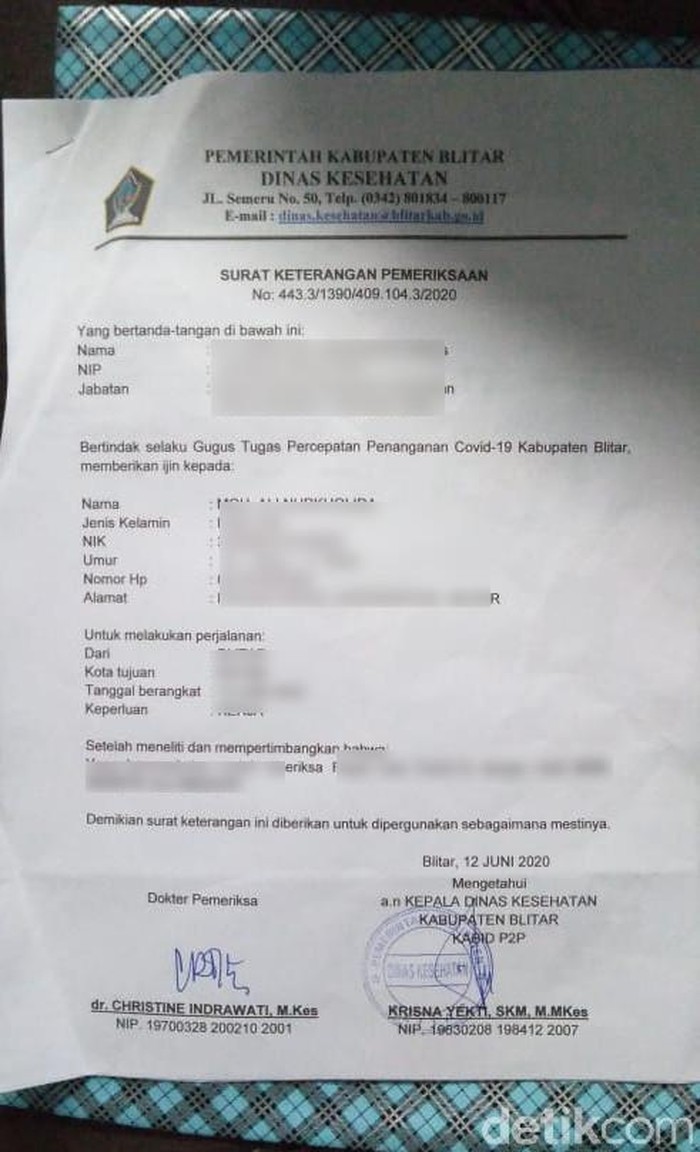 Detail Contoh Surat Keterangan Rapid Test Nomer 34