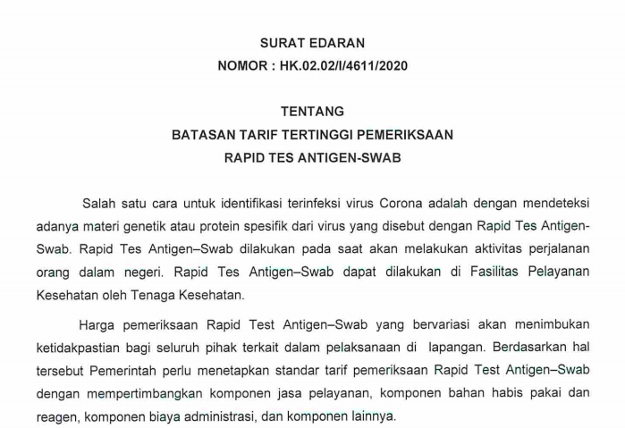 Detail Contoh Surat Keterangan Rapid Test Nomer 37