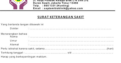 Detail Contoh Surat Keterangan Sakit Nomer 14