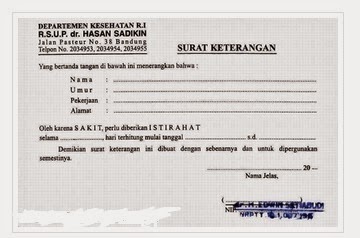 Detail Contoh Surat Keterangan Sakit Dari Dokter Nomer 21