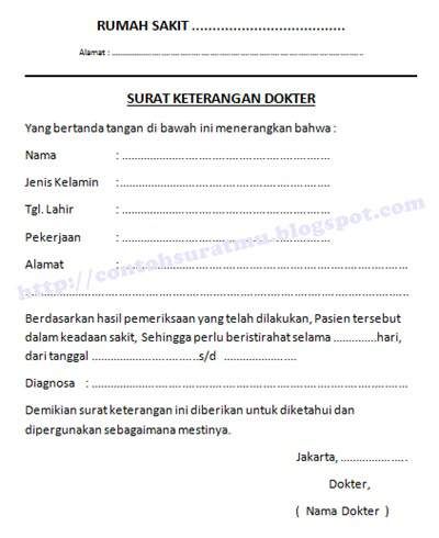 Detail Contoh Surat Keterangan Sakit Dokter Nomer 15