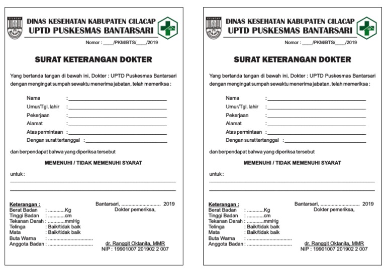 Detail Contoh Surat Keterangan Sehat Dari Puskesmas Nomer 47