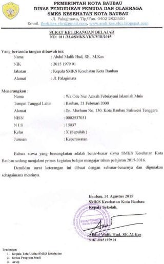 Detail Contoh Surat Keterangan Siswa Aktif Nomer 2