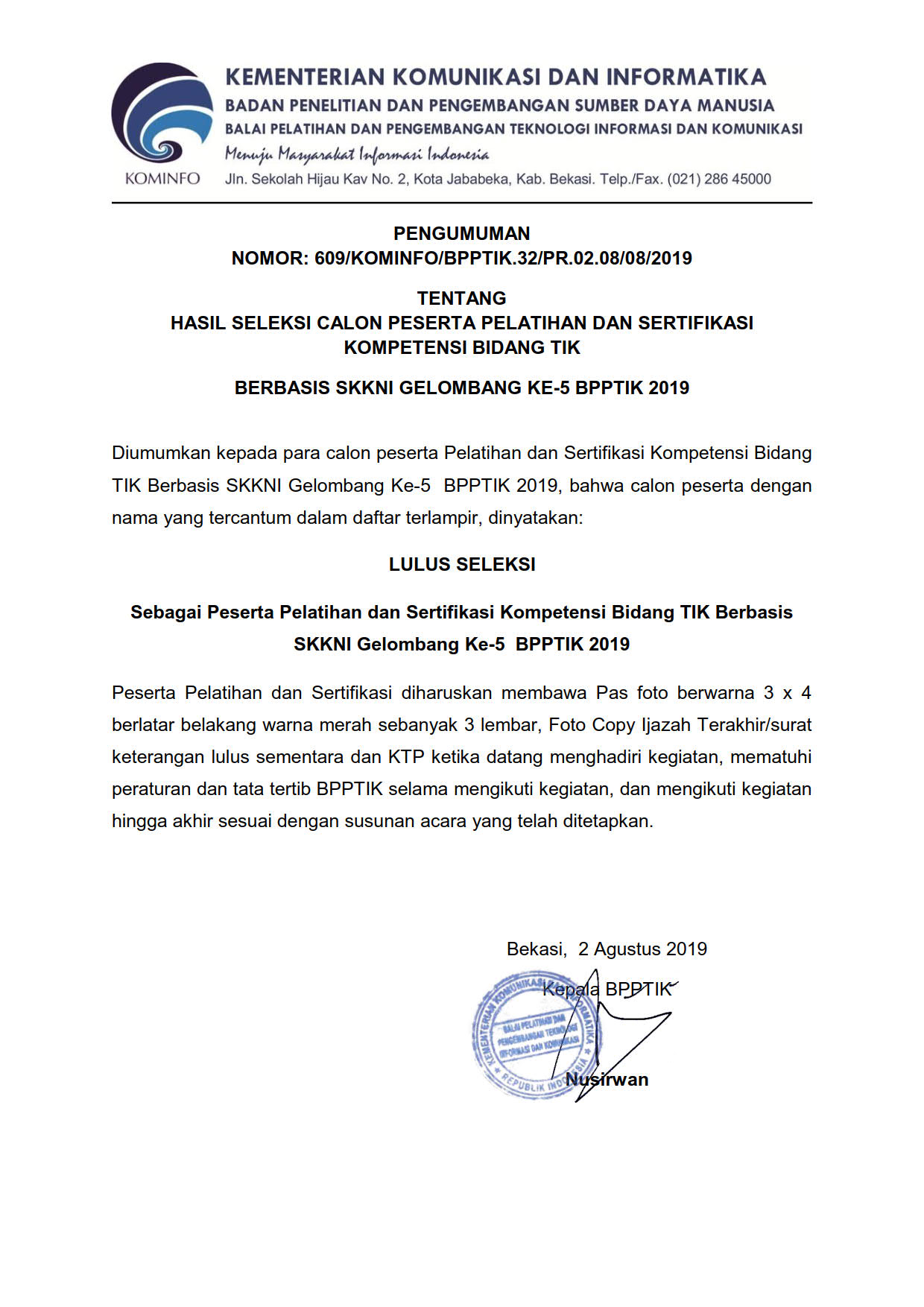Detail Contoh Surat Keterangan Telah Mengikuti Pelatihan Nomer 27