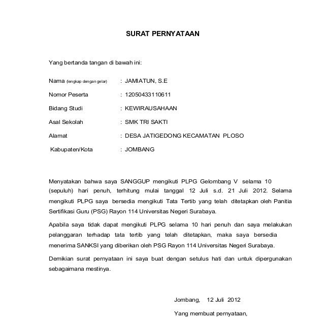 Detail Contoh Surat Keterangan Telah Mengikuti Pelatihan Nomer 7