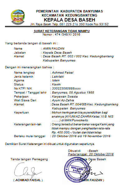 Detail Contoh Surat Keterangan Tidak Mampu Dari Rt Nomer 29