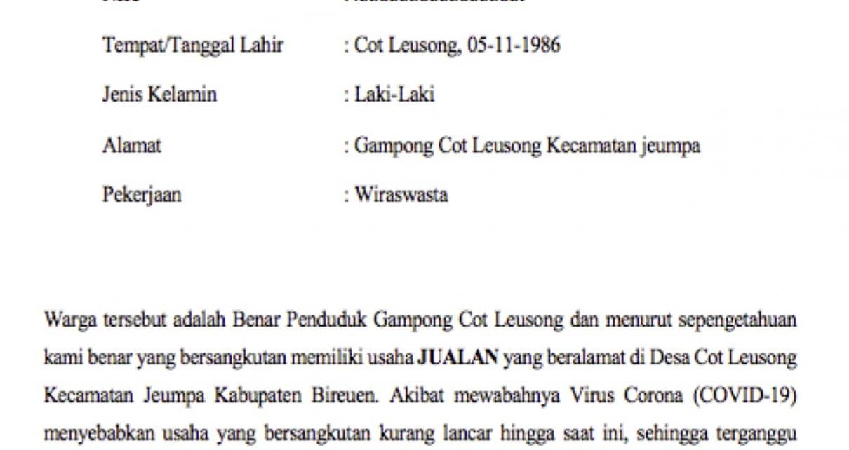 Detail Contoh Surat Keterangan Usaha Dari Kepala Desa Nomer 55