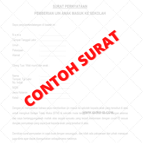 Detail Contoh Surat Keterangan Wali Murid Nomer 35