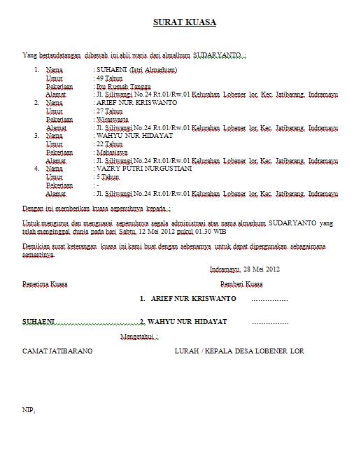 Detail Contoh Surat Keterangan Waris Dari Desa Nomer 39