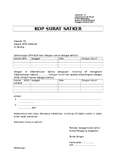 Detail Contoh Surat Keterlambatan Nomer 36