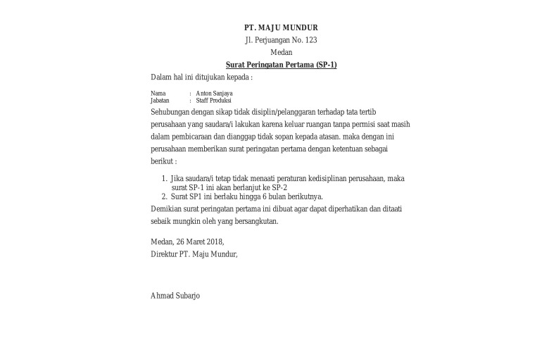 Detail Contoh Surat Keterlambatan Nomer 48