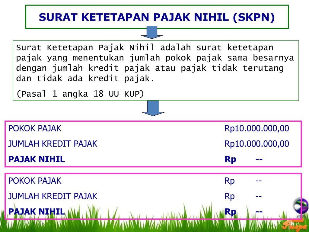 Detail Contoh Surat Ketetapan Pajak Nihil Nomer 16