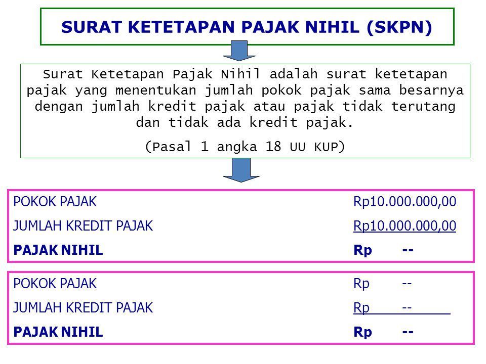 Detail Contoh Surat Ketetapan Pajak Nihil Nomer 6