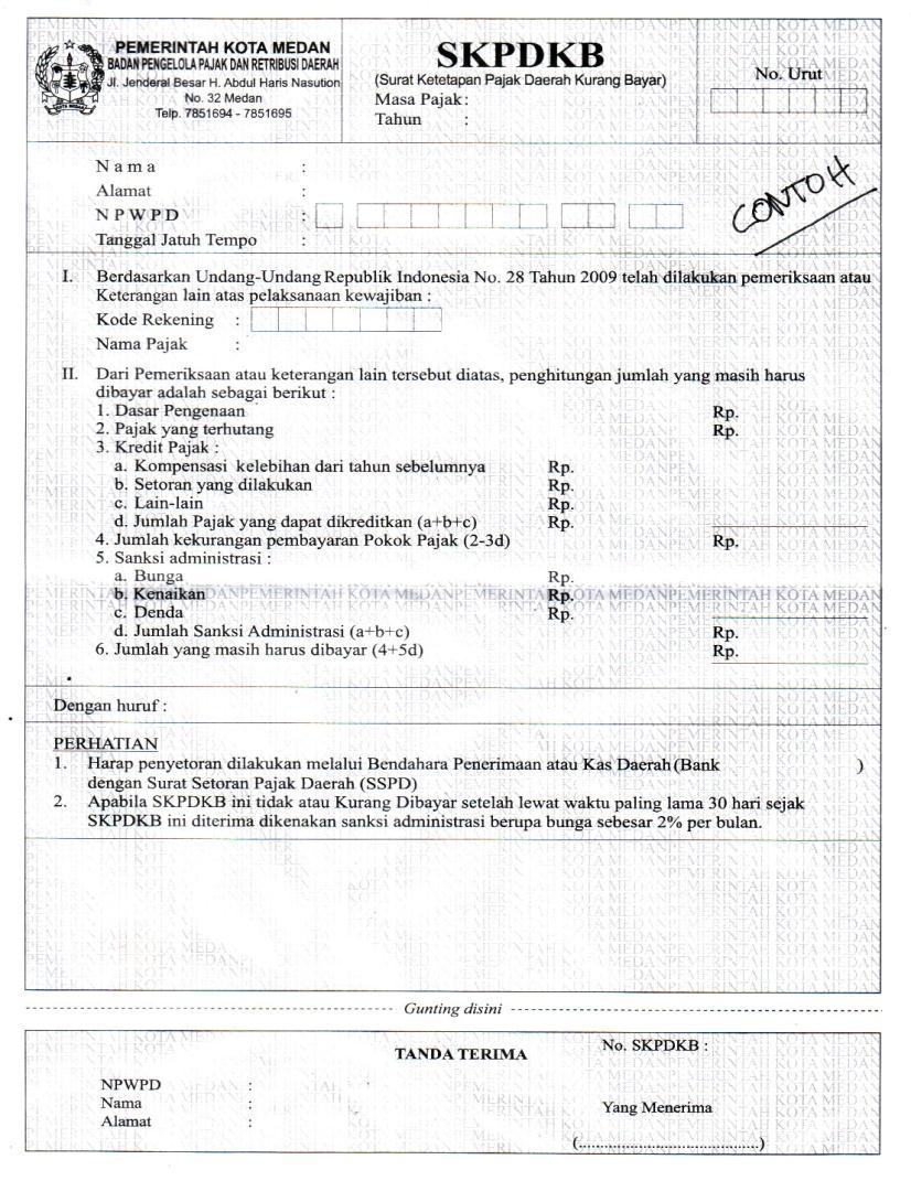 Detail Contoh Surat Ketetapan Retribusi Daerah Nomer 22