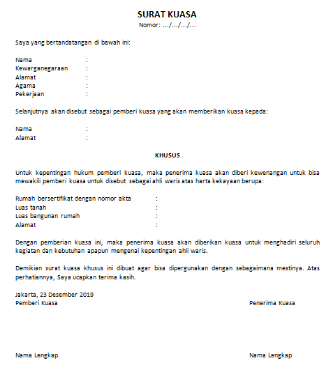 Detail Contoh Surat Khusus Nomer 43