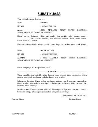 Detail Contoh Surat Klaim Asuransi Mobil Nomer 35
