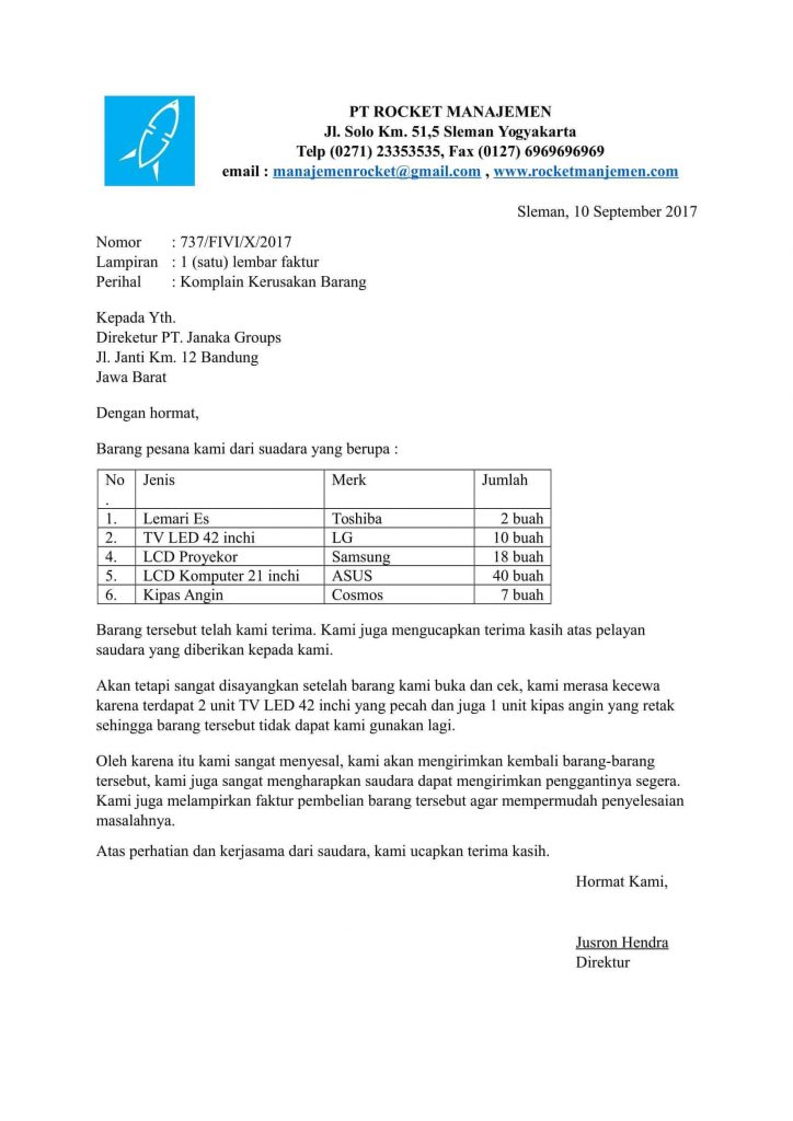 Detail Contoh Surat Komplain Pelayanan Nomer 15