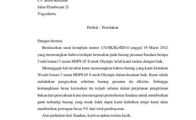 Detail Contoh Surat Komplain Pelayanan Nomer 33