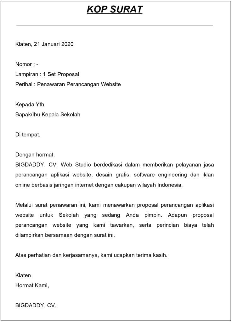 Detail Contoh Surat Komunikasi Bisnis Nomer 16