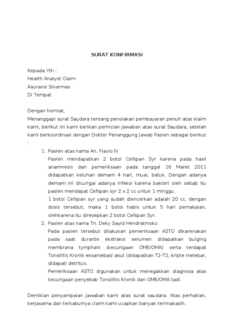 Detail Contoh Surat Konfirmasi Nomer 20