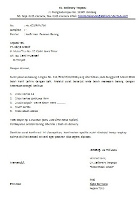 Detail Contoh Surat Konfirmasi Nomer 22