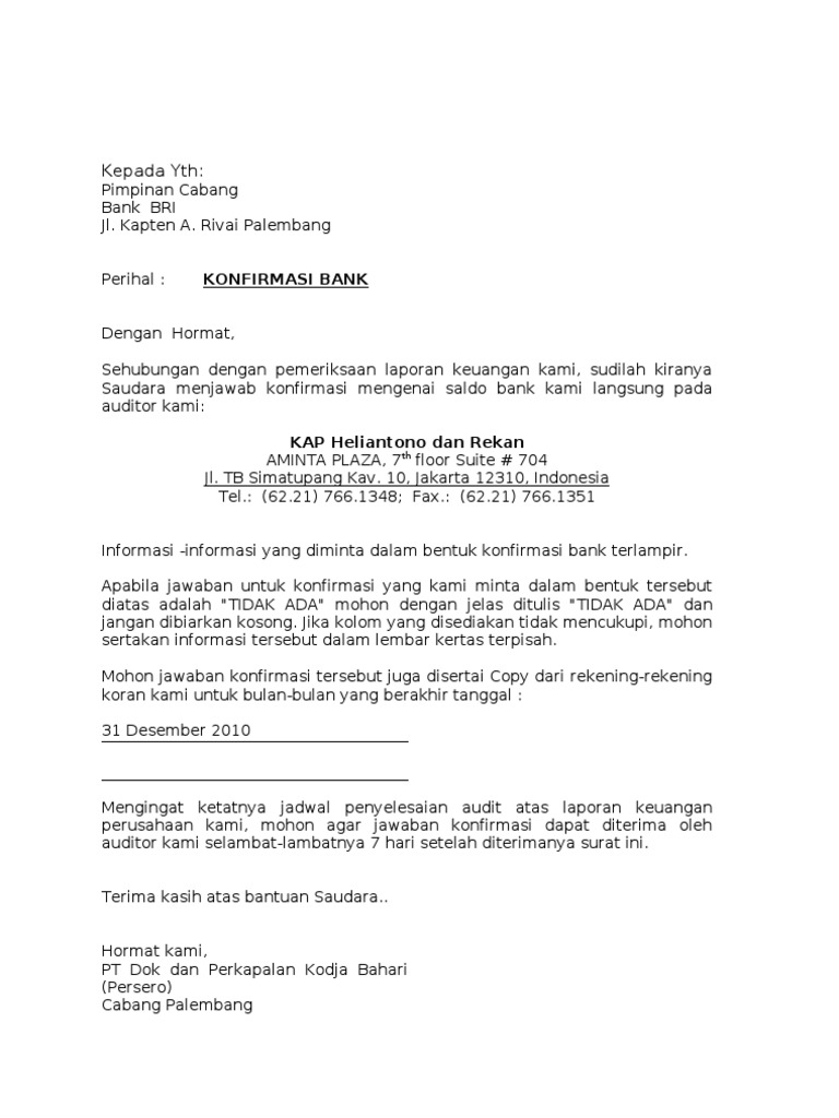 Detail Contoh Surat Konfirmasi Nomer 6