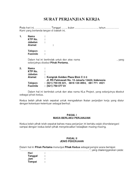 Detail Contoh Surat Kontrak Karyawan Nomer 11