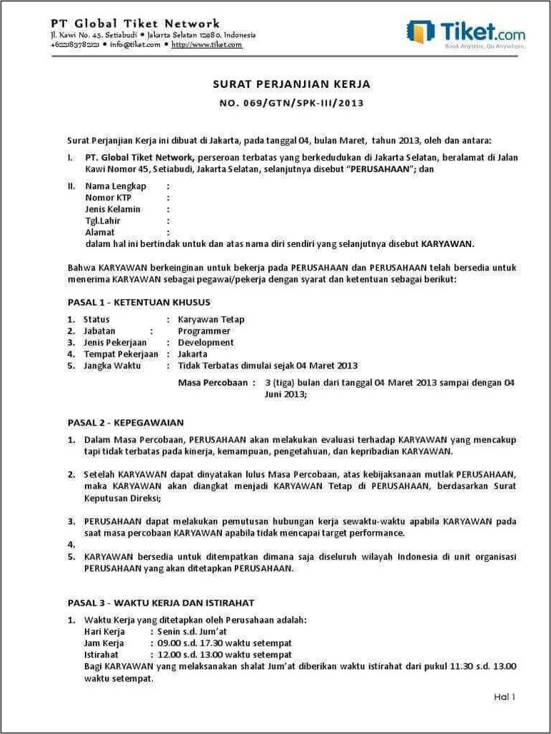 Detail Contoh Surat Kontrak Kerja Guru Nomer 31