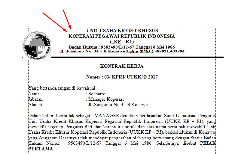 Detail Contoh Surat Kontrak Kerja Marketing Nomer 40