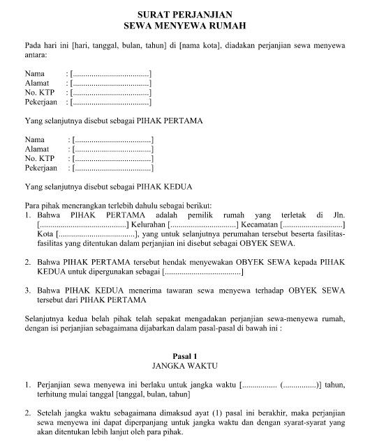 Detail Contoh Surat Kontrak Ruko Nomer 18