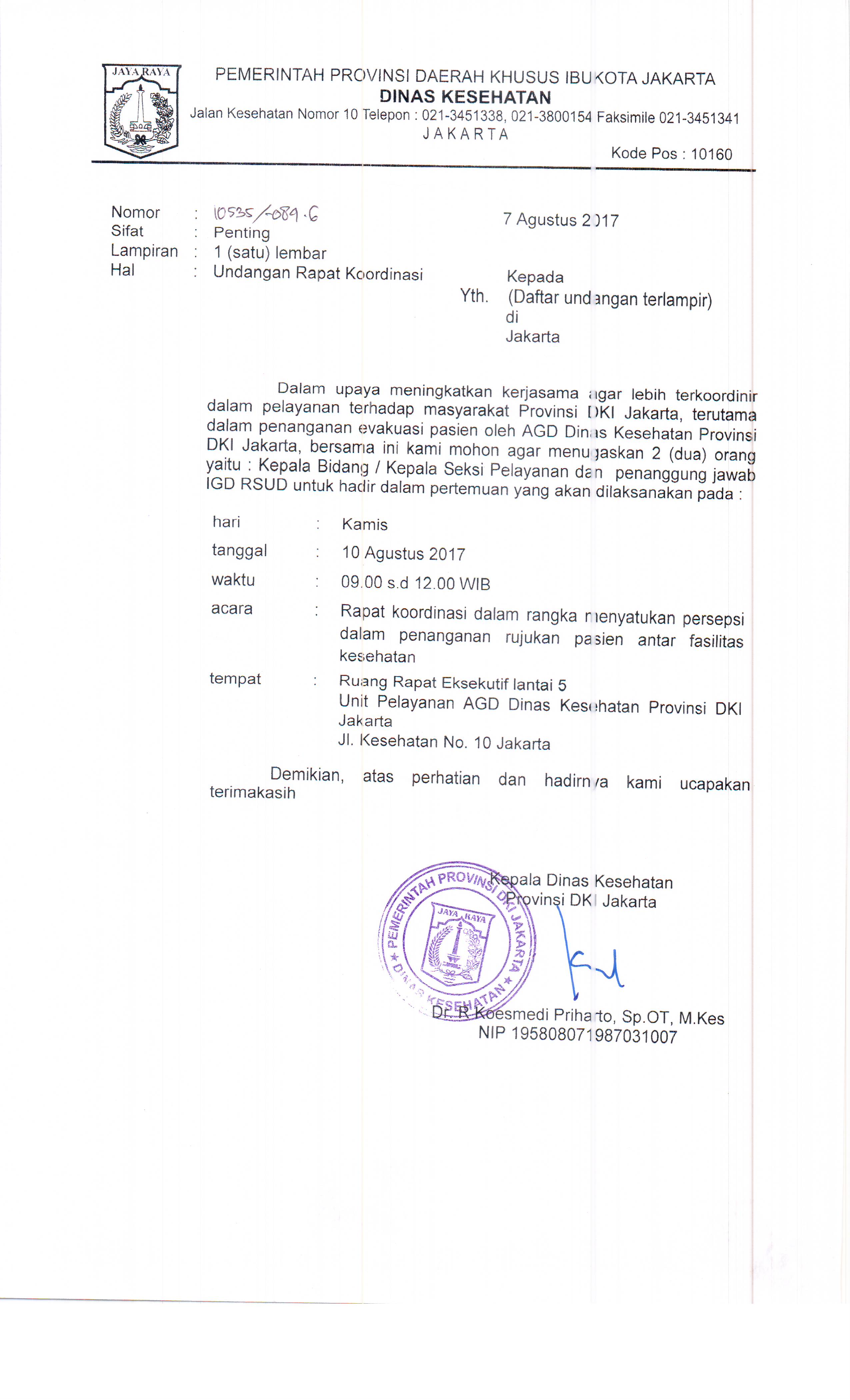 Detail Contoh Surat Koordinasi Kegiatan Nomer 18