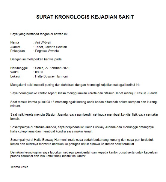 Detail Contoh Surat Kronologi Kejadian Nomer 13