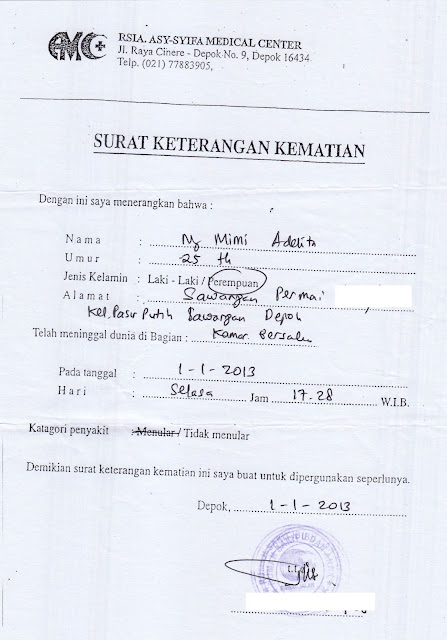 Detail Contoh Surat Kronologi Kematian Nomer 40