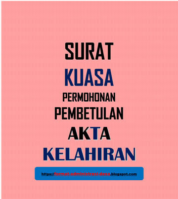 Detail Contoh Surat Kuasa Akta Kelahiran Nomer 14