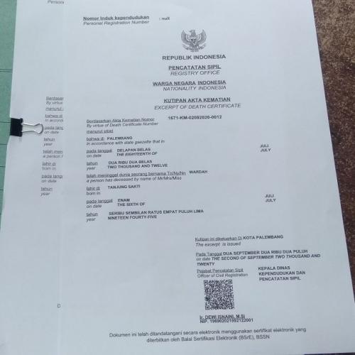 Detail Contoh Surat Kuasa Akta Kematian Nomer 43