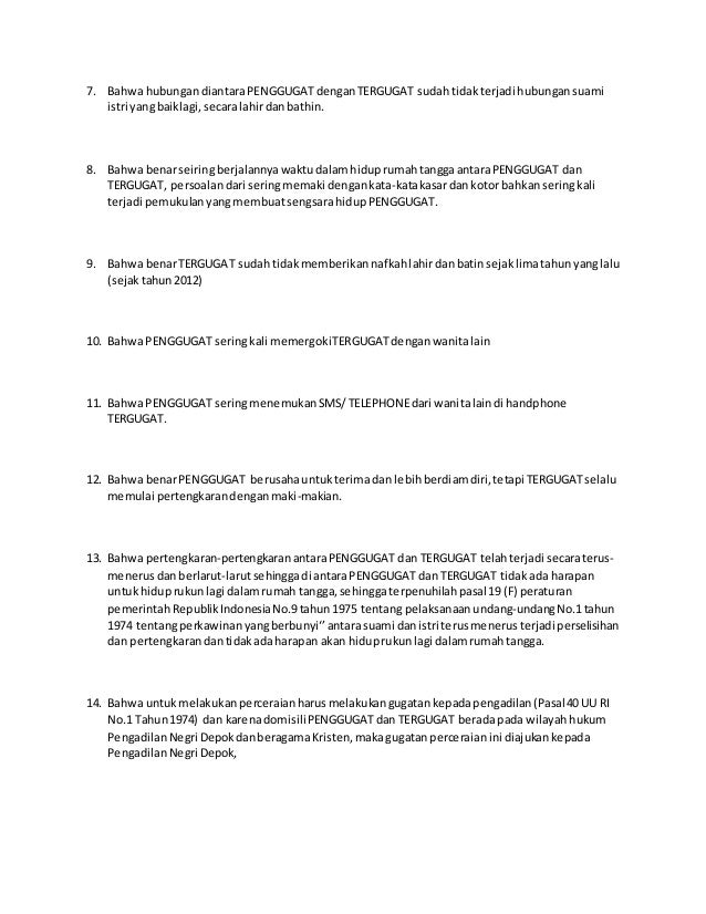 Detail Contoh Surat Kuasa Cerai Talak Nomer 55
