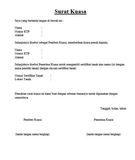 Detail Contoh Surat Kuasa Docx Nomer 22