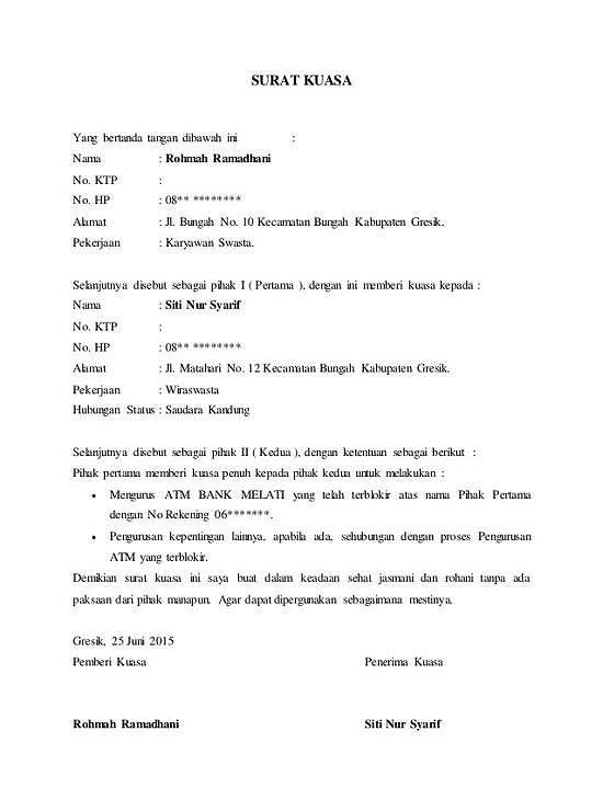 Detail Contoh Surat Kuasa Docx Nomer 32