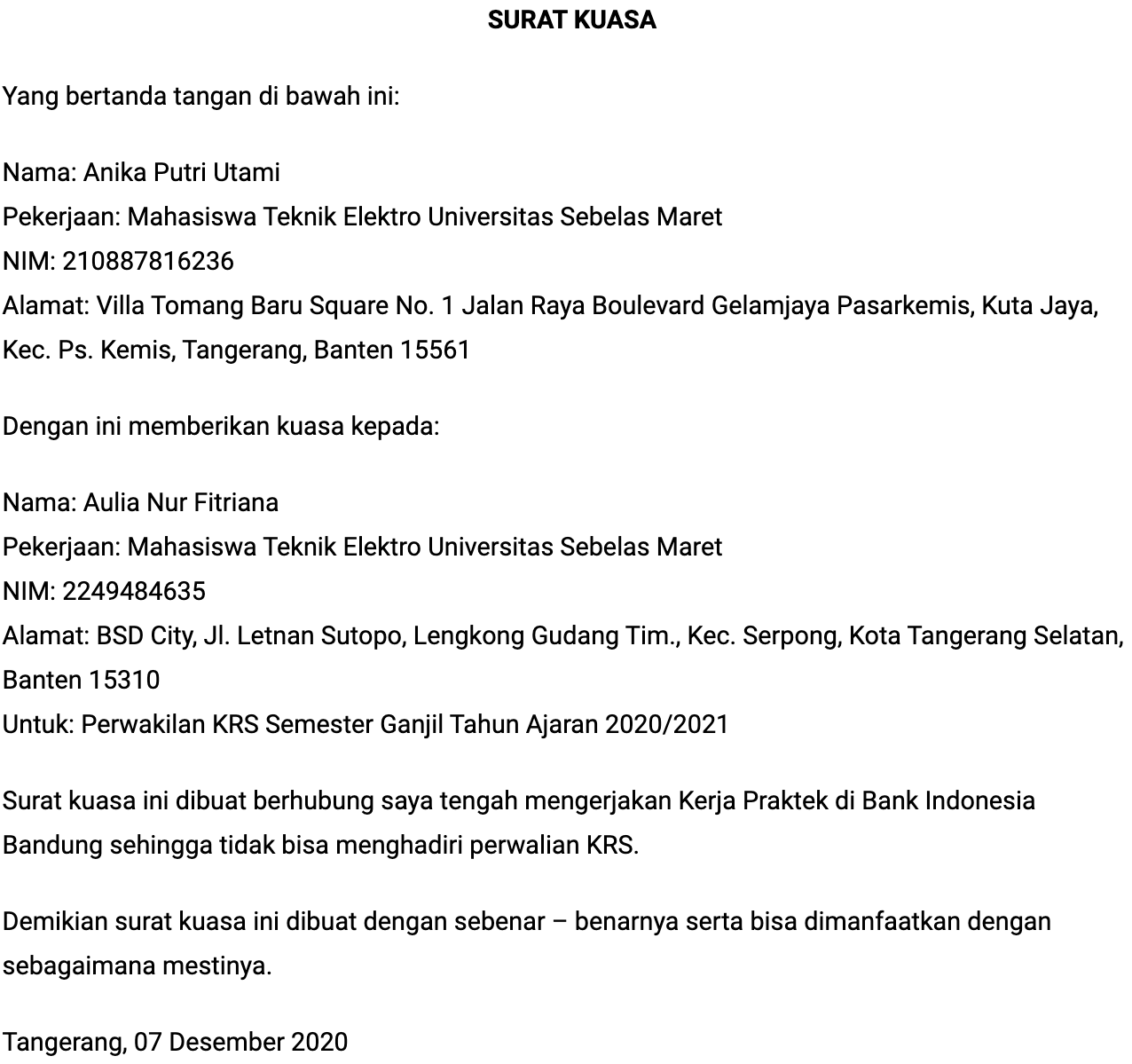 Detail Contoh Surat Kuasa Kehilangan Stnk Nomer 56