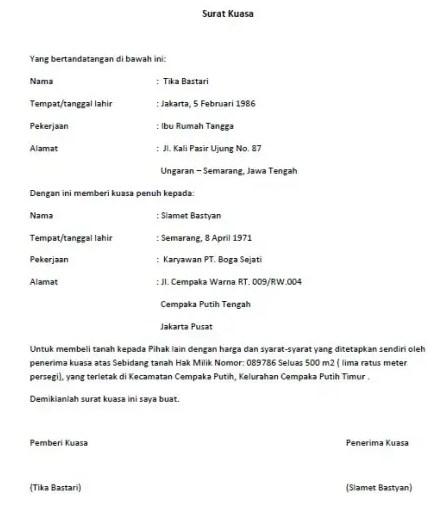 Detail Contoh Surat Kuasa Krs Mahasiswa Nomer 26
