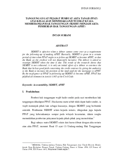 Detail Contoh Surat Kuasa Membebankan Hak Tanggungan Nomer 22