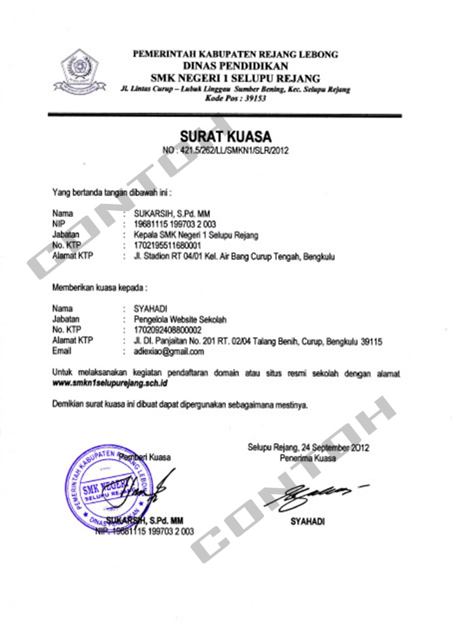 Detail Contoh Surat Kuasa Notaris Nomer 48